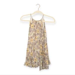 NWT The Jet Set Diaries Frangapani Floral Print Pleat Top